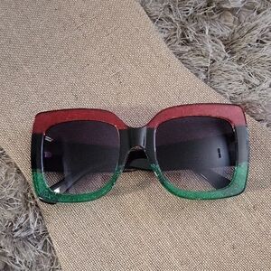 Stylish Red and Green Sunglasses